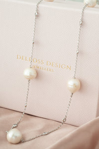 Sterling Silver Freshwater Pearl Necklace, Delross Design Jeweller, Brisbane Jeweller, Chermside Jeweller, Custom Jewellery 