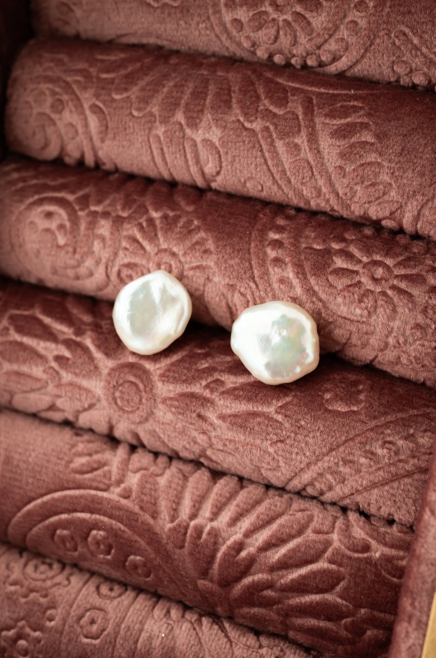 Freshwater Cultured Keshi Pebble Pearl Stud Earrings, Delross Design Jeweller, Brisbane Jeweller, Chermside Jeweller, Custom Jewellery