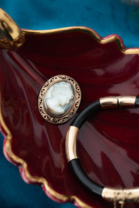 9ct Rose Gold Vintage Shell Cameo Brooch. Delross Design Jeweller, Brisbane Jeweller, Chermside Jeweller, Custom Jewellery