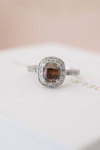 18ct White Gold Cognac Diamond Ring 1.73ct TDW,  Delross Design Jewellers, Brisbane Jewellers, Custom Brisbane Jewellers, Brisbane Jewellery Repairs, Chermside West Jewellers  