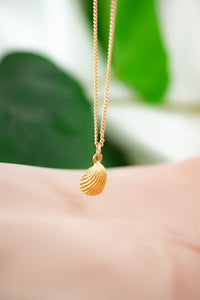 9ct Gold Shell Pendant Charm, Delross Design Jeweller, Brisbane Jeweller, Chermside Jeweller, Custom Jewellery
