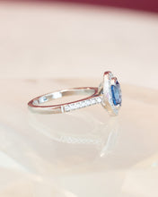 Load image into Gallery viewer, 18ct White Gold Sapphire &amp; Diamond Ring