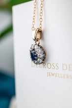 Load image into Gallery viewer, 18ct Gold &amp; Sterling Silver 0.82ct Sapphire &amp; Diamond 1.08ct TDW Pendant,  Delross Design Jewellers, Brisbane Jewellers, Custom Brisbane Jewellers, Brisbane Jewellery Repairs, Chermside West Jewellers  