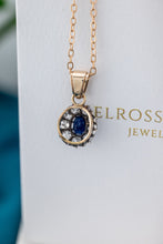 Load image into Gallery viewer, 18ct Gold &amp; Sterling Silver 0.82ct Sapphire &amp; Diamond 1.08ct TDW Pendant,  Delross Design Jewellers, Brisbane Jewellers, Custom Brisbane Jewellers, Brisbane Jewellery Repairs, Chermside West Jewellers  