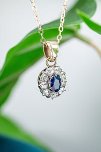 18ct Gold & Sterling Silver 0.82ct Sapphire & Diamond 1.08ct TDW Pendant,  Delross Design Jewellers, Brisbane Jewellers, Custom Brisbane Jewellers, Brisbane Jewellery Repairs, Chermside West Jewellers  