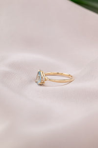 9ct Gold Aquamarine & Diamond 0.07ct TDW Ring,  Delross Design Jewellers, Brisbane Jewellers, Custom Brisbane Jewellers, Brisbane Jewellery Repairs, Chermside West Jewellers   