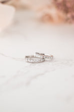 Load image into Gallery viewer, 9ct White Gold Diamond Huggie Earrings 0.26ct TDW