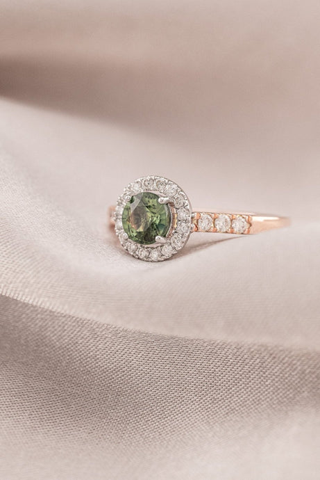 9ct Rose Gold Australian Parti Sapphire & Diamond 0.24ct TDW Ring,  Delross Design Jewellers, Brisbane Jewellers, Custom Brisbane Jewellers, Brisbane Jewellery Repairs, Chermside West Jewellers  