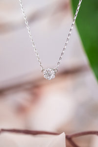 9ct White Gold TDW 0.15ct Diamond Necklace, Delross Design Jeweller, Brisbane Jeweller, Chermside Jeweller, Custom Jewellery