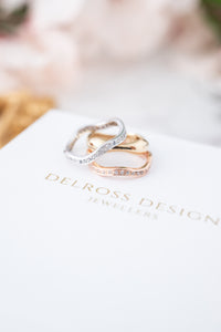 14ct Tri-Colour Gold & Diamond 3 Ring Set, Delross Design Jeweller, Brisbane Jeweller, Chermside Jeweller, Custom Jewellery