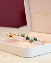 Load image into Gallery viewer, Handmade 9ct Yellow Gold Sapphire Bangle