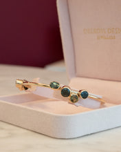 Load image into Gallery viewer, Handmade 9ct Yellow Gold Sapphire Bangle