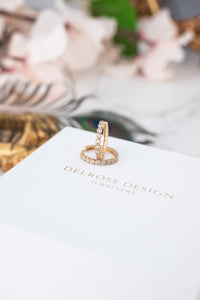 9ct Gold Cubic Zirconia Huggie EarriDelross Design Jeweller, Brisbane Jeweller, Chermside Jeweller, Custom Jewelleryngs, 