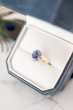 Load image into Gallery viewer, 18ct Gold Vintage Blue 0.74ct Ceylon Sapphire &amp; Diamond Ring, Delross Design Jeweller, Brisbane Jeweller, Chermside Jeweller, Custom Jewellery