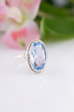 Load image into Gallery viewer, 935 Silver Vintage Blue Synthetic Spinel Ring, 
Delross Design Jewellers, Brisbane Jewellers, Custom Brisbane Jewellers, Brisbane Jewellery Repairs, Chermside West Jewellers  
