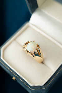 9ct Vintage Gold Handmade 2.00ct Solid Opal Ring, Delross Design Jewellers, Brisbane Jewellers, Chermside, Chermside Jewellers