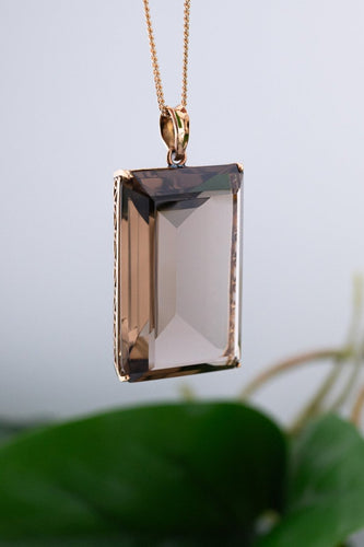 14ct Rose Gold 87ct Natural Smokey Quartz Pendant,  
Delross Design Jewellers, Brisbane Jewellers, Custom Brisbane Jewellers, Brisbane Jewellery Repairs, Chermside West Jewellers  
