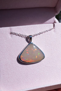 925 Sterling Silver Natural White Opal Pendant, Delross Design Jewellers, Brisbane Jewellers, Custom Brisbane Jewellers, Brisbane Jewellery Repairs, Chermside West Jewellers  