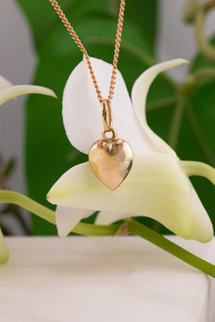18ct Gold Hollow Puffed Heart Pendant