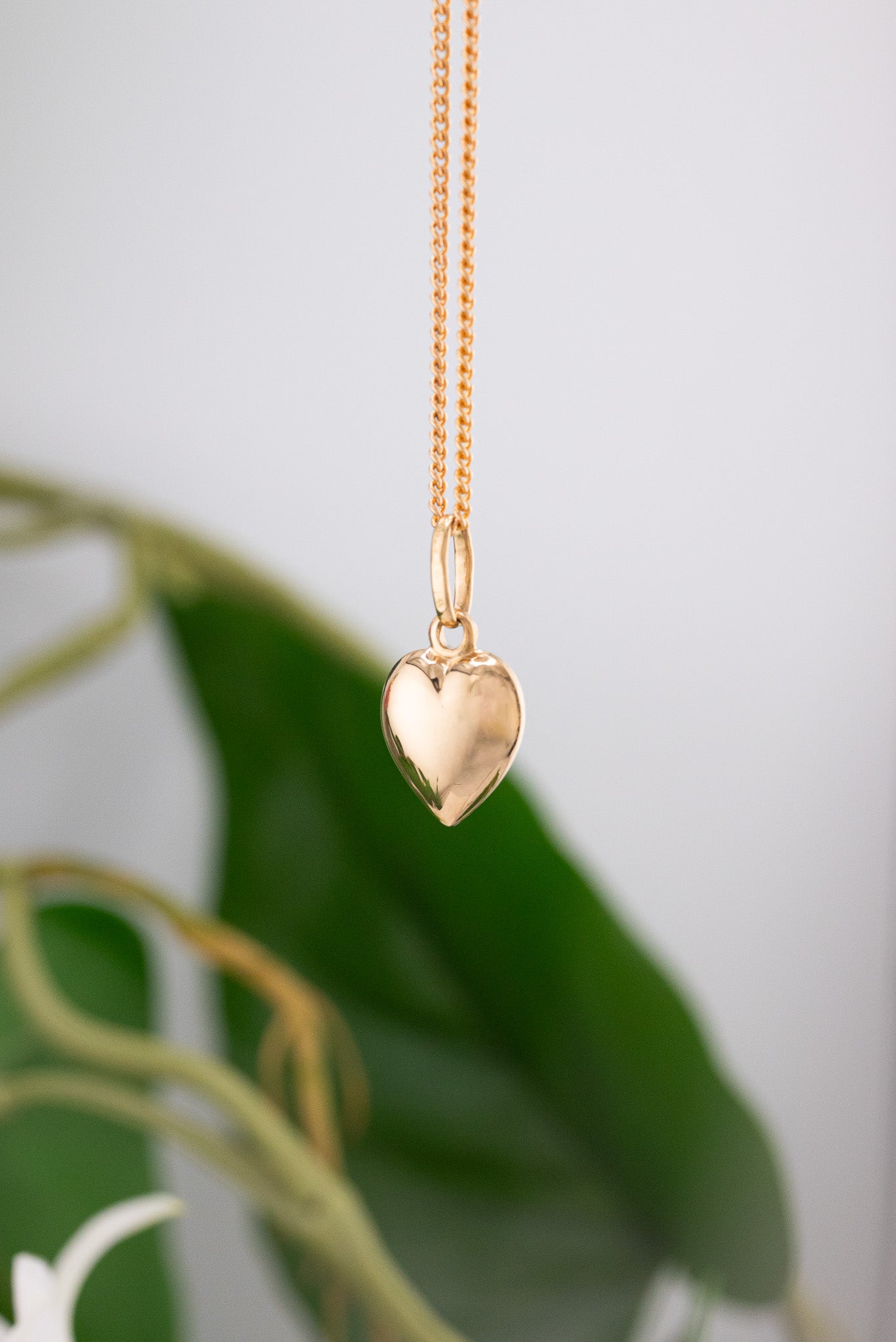 18ct Gold Hollow Puffed Heart Pendant