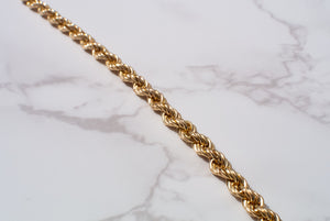 Delross Design Jeweller, Brisbane Jeweller, Chermside Jeweller, Custom Jewellery, 18ct Gold Rope Bracelet