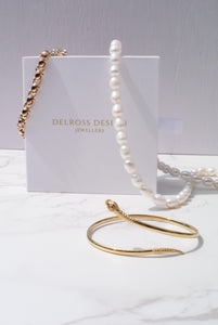 Delross Design Jeweller, Brisbane Jeweller, Chermside Jeweller, Custom Jewellery, 9ct Gold Snake Bangle