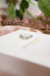 18ct White Gold Vintage Diamond Ring 0.30ct TDW, Delross Design Jewellers, Brisbane Jeweller, Custom Jewellery, Chermside West Jewellers.