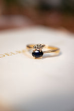 Load image into Gallery viewer, 9ct Gold Sapphire &amp; Diamond Ring, Delross Design Jewellers, Chermside West Jewellers, Brisbane Jewellers, Custom Jewellers