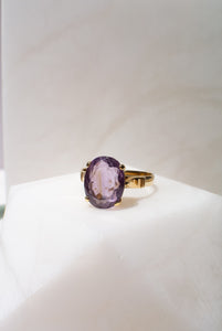 18ct Gold Vintage 5ct Amethyst Ring