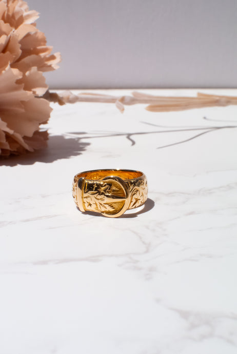 18ct Gold Year 1802 Antique Buckle Ring