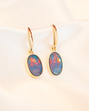Load image into Gallery viewer, 9ct Yellow Gold Opal Doublet Earrings