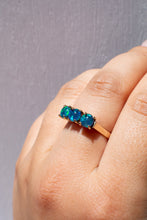 Load image into Gallery viewer, 9ct Opal Triplet Three Stone Ring
