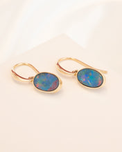 Load image into Gallery viewer, 9ct Yellow Gold Opal Doublet Earrings