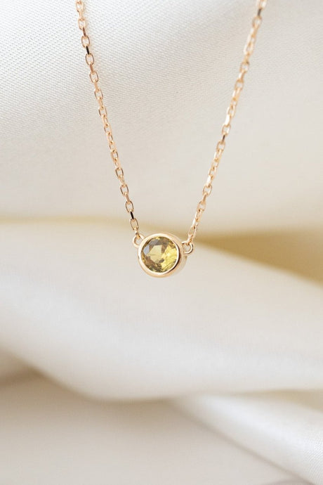 9ct Gold 0.35ct Australian Yellow Sapphire Drop Necklace, 
Delross Design Jewellers, Brisbane Jewellers, Custom Brisbane Jewellers, Brisbane Jewellery Repairs, Chermside West Jewellers  
