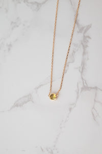 9ct Gold 0.35ct Australian Yellow Sapphire Drop Necklace, 
Delross Design Jewellers, Brisbane Jewellers, Custom Brisbane Jewellers, Brisbane Jewellery Repairs, Chermside West Jewellers  
