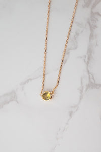 9ct Gold 0.35ct Australian Yellow Sapphire Drop Necklace, 
Delross Design Jewellers, Brisbane Jewellers, Custom Brisbane Jewellers, Brisbane Jewellery Repairs, Chermside West Jewellers  
