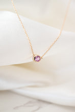 Load image into Gallery viewer, 9ct Gold 0.33ct Pink Sapphire Drop Necklace, 
Delross Design Jewellers, Brisbane Jewellers, Custom Brisbane Jewellers, Brisbane Jewellery Repairs, Chermside West Jewellers  
