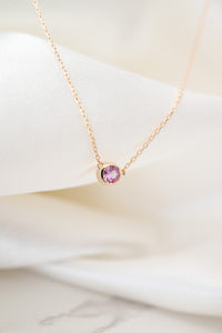 9ct Gold 0.33ct Pink Sapphire Drop Necklace, 
Delross Design Jewellers, Brisbane Jewellers, Custom Brisbane Jewellers, Brisbane Jewellery Repairs, Chermside West Jewellers  
