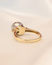 Load image into Gallery viewer, 18ct Yellow Gold Tahitian Pearl &amp; Diamond Ring