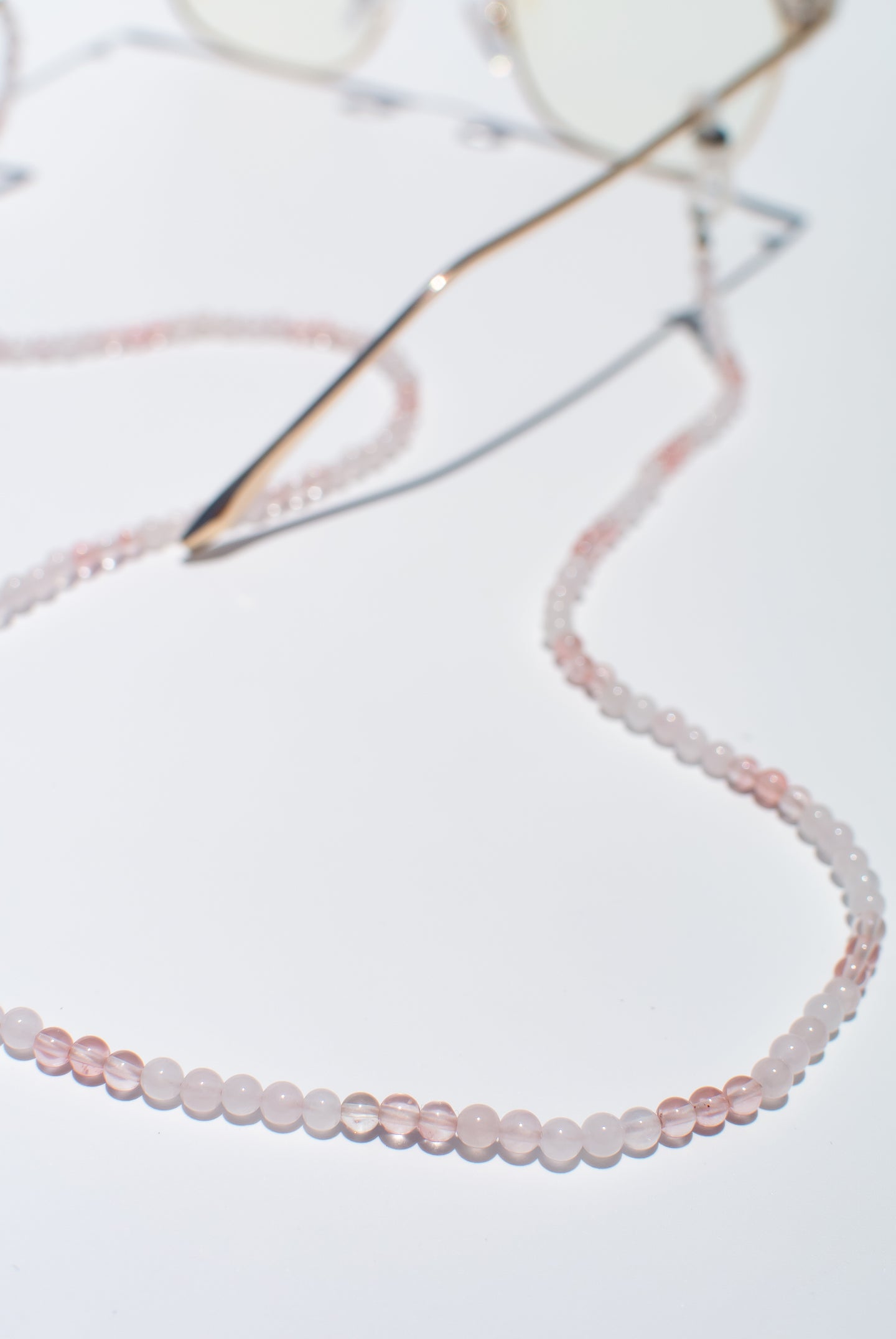 Rose Quartz & Cherry Quartz Glasses Strand