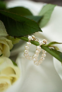 Delross Design Jeweller, Brisbane Jeweller, Chermside Jeweller, Custom Jewellery, 9ct Gold Pearl Earrings Hoop