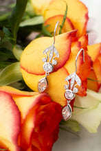 Load image into Gallery viewer, Sterling Silver Marquise Cubic Zirconia Hook Earrings