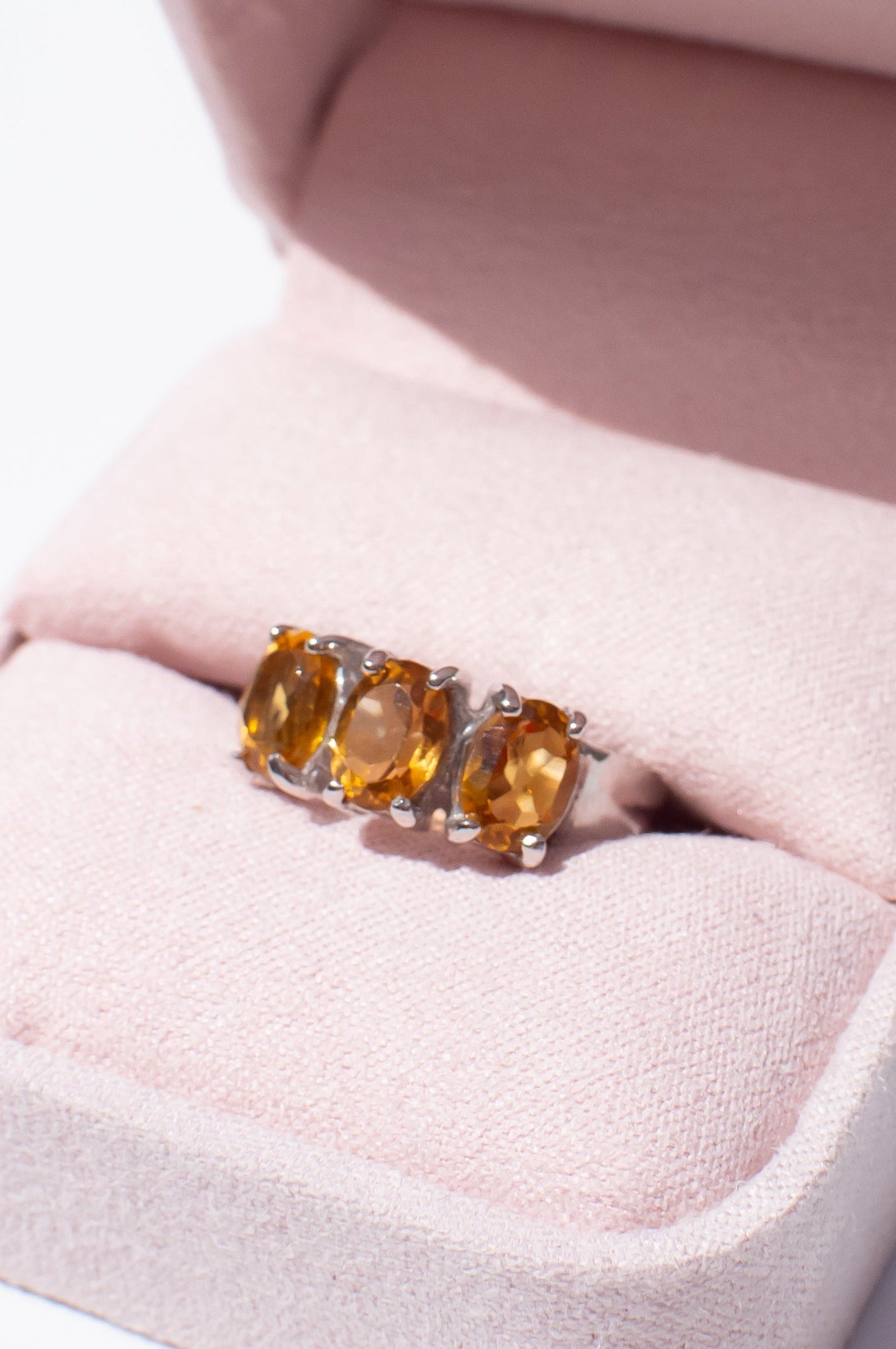 925 Sterling Silver Citrine Ring