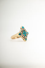 Load image into Gallery viewer, 14ct gold Antique Victorian Turquoise &amp; Pearl Ring, Delross Design Jewellers, Chermside West Jewellers, Custom Jewellery