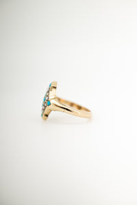 14ct gold Antique Victorian Turquoise & Pearl Ring, Delross Design Jewellers, Chermside West Jewellers, Custom Jewellery
