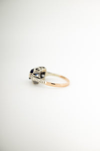 9ct White & Rose Gold Blue Stone Ring, Delross Design Jewellers,  Brisbane Jewellers, Custom Jewellery, Chermside West Jewellers