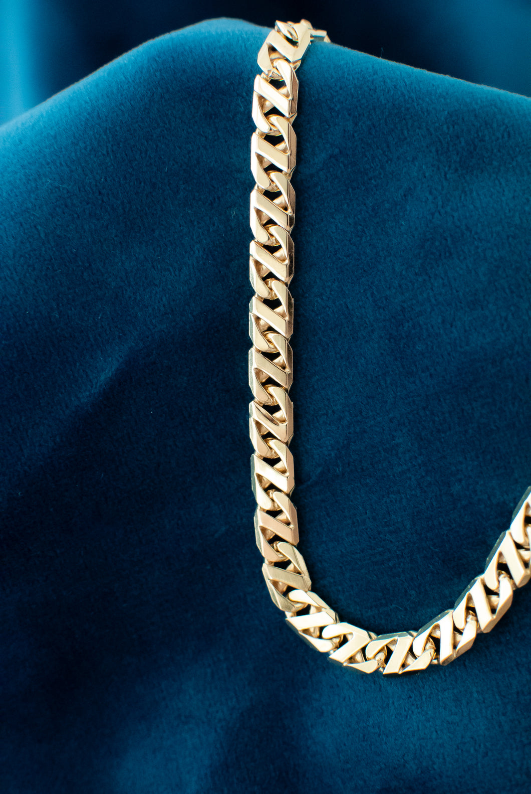 9ct Solid Yellow Gold Z-link Cuban Bracelet, Delross Design Jeweller