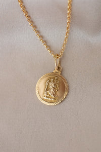  9ct Gold Vintage Saint Christopher Pendant Circa 1930-1940, Delross Design Jeweller, Brisbane Jeweller, Chermside Jeweller, Custom Jewellery