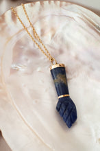 Load image into Gallery viewer, Antique 18ct Gold Handmade Sodalite Figa Pendant, Delross Design Jeweller, Brisbane Jeweller, Chermside Jeweller, Custom Jewellery