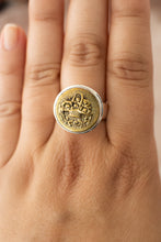 Load image into Gallery viewer, Handmade Sterling Silver Antique French Gilded Button Ring